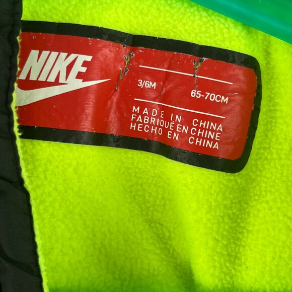 Nike Kids Unisex Baby Toddler Snowsuit Jumpsuit Size 3/6M Black Long Sleeve Zip - Picture 5 of 9